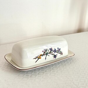 Vintage Butter Dish Woodhill Covered , Floral Porcelain image 5