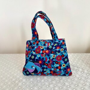 Children’s Place Floral Corduroy Purse – 2000s Flower Power Kids Bag –Small Gift for Niece or Daughter, Retro Girl Purse Birthday Present