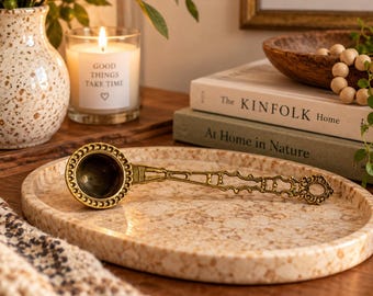 Vintage Candle Snuffer, Ornate Brass Candle Extinguisher