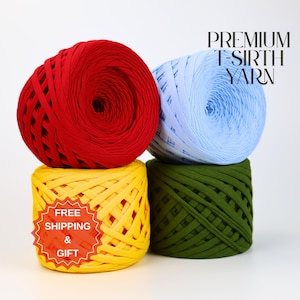 Tshirt crochet yarn, 100metres/110yards 330-380gr in 7-9mm, Crochet bag, Basket t-shirt yarn, Jersey yarn, Chunky cotton yarn, Stretchy yarn