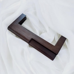 Wood Handle , Bag accessory, magnetic opening and closing handle, Clutch bag handle, Handmade bag, Crochet bag handle, Wood frame for bag