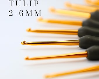 Szydełko Tulip Mind Grip, Szydełko Tulip Mind, 2 mm, 2,25 mm, 2,50 mm 3 mm, 3,50 mm, 4 mm, 4,50 mm, 5 mm, 6 mm, Igła dziewiarska
