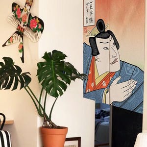 Custom Doorway Curtains, 20+ Patterns, Linen Noren Door Curtain, Chinese Ink Painting Curtain, Noren Panel, Short Curtain, Natural Curtain