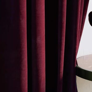 Custom Premium Wool-blend Velvet Curtains, 70+ Colors, Baroque Red Velvet Curtains, Luxury Heavy Blackout Window Treatment, Custom Drapery