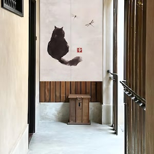 Custom Doorway Curtains, 20+ Patterns, Linen Noren Door Curtain, Chinese Ink Painting Curtain, Noren Panel, Short Curtain, Natural Curtain