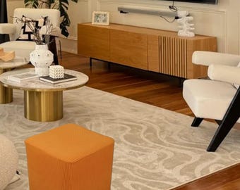 Custom Square Ottoman Slipcovers, 10+ Patterns, Removable Stool Slipcover, Washable Slipcover, Footrest Stool Cover, Dining Stool Slipcover