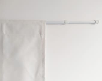 Barra de cortina personalizada, barra Noren ajustable, barra de tensión corta, barra de cortina sin taladro para ventanas, puertas, armarios, alacenas, barra de cortina extensible