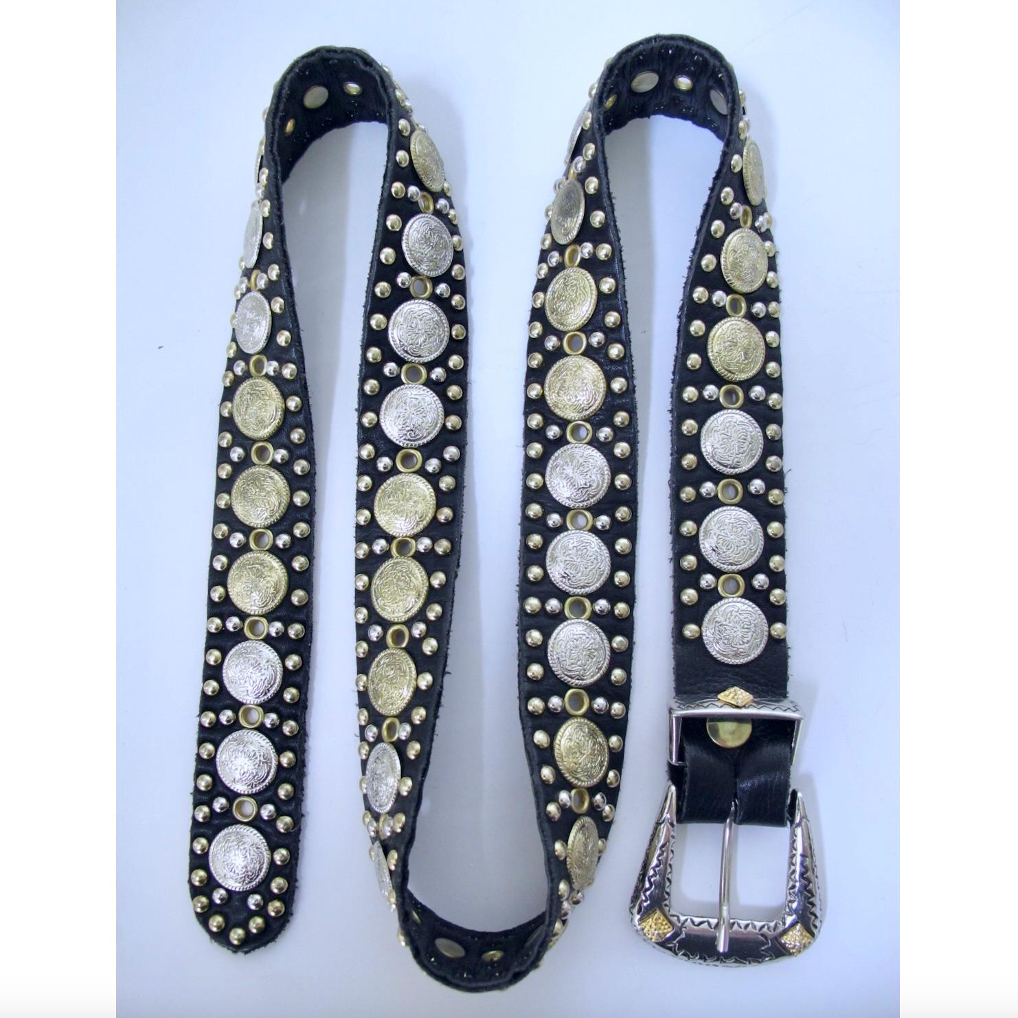 Vintage 80s Sandcastle New York Rock N Roll Studded Black  display picture 3