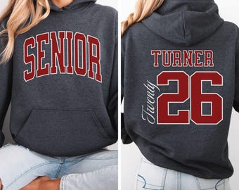 Custom Senior 2026 Hoodie | Graduation Gift for Him or Her | Personalized High School Grad Sweatshirt | Last Day of School | Proud Senior