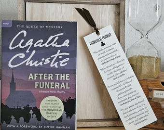 Marcador con cinta con citas de Hércules Poirot