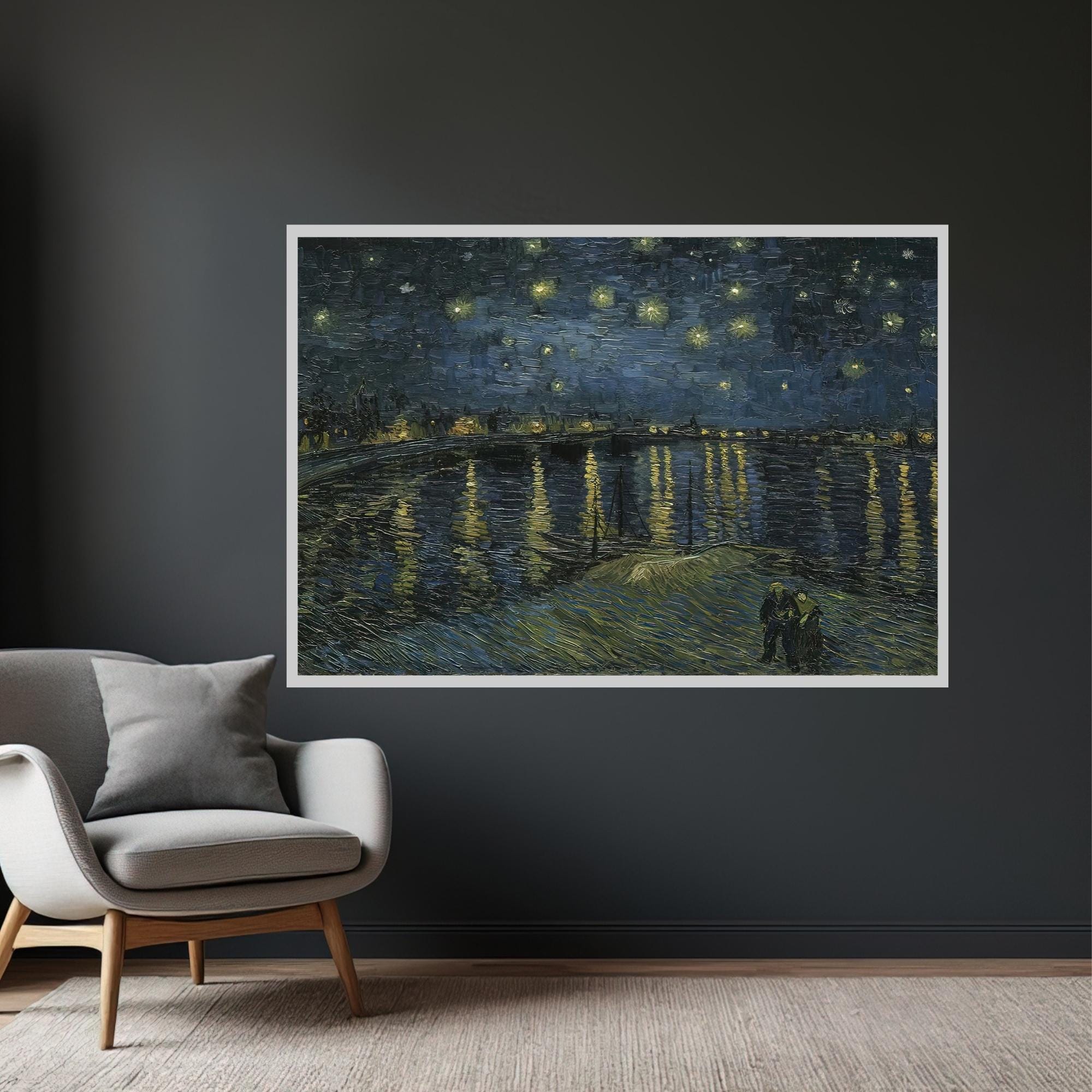 Vincent Van Gogh Starry Night Canvas Wall Art Reproduction - Home Decor ...