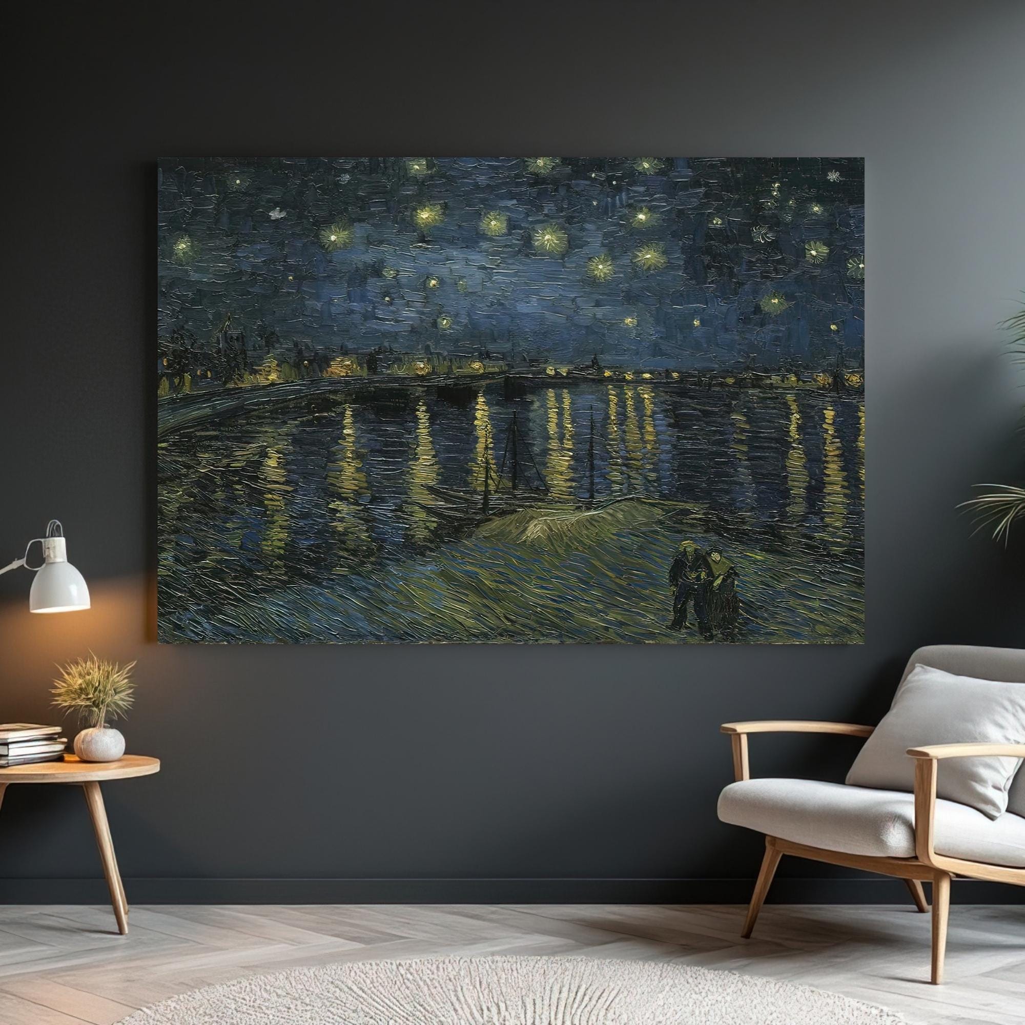 Vincent Van Gogh Starry Night Canvas Wall Art Reproduction - Home Decor ...
