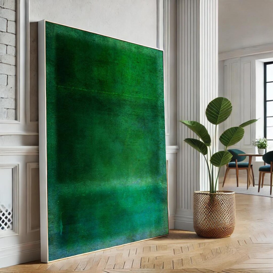 Mark Rothko Inspired Green Canvas Wall Art Print – Minimal Abstract ...