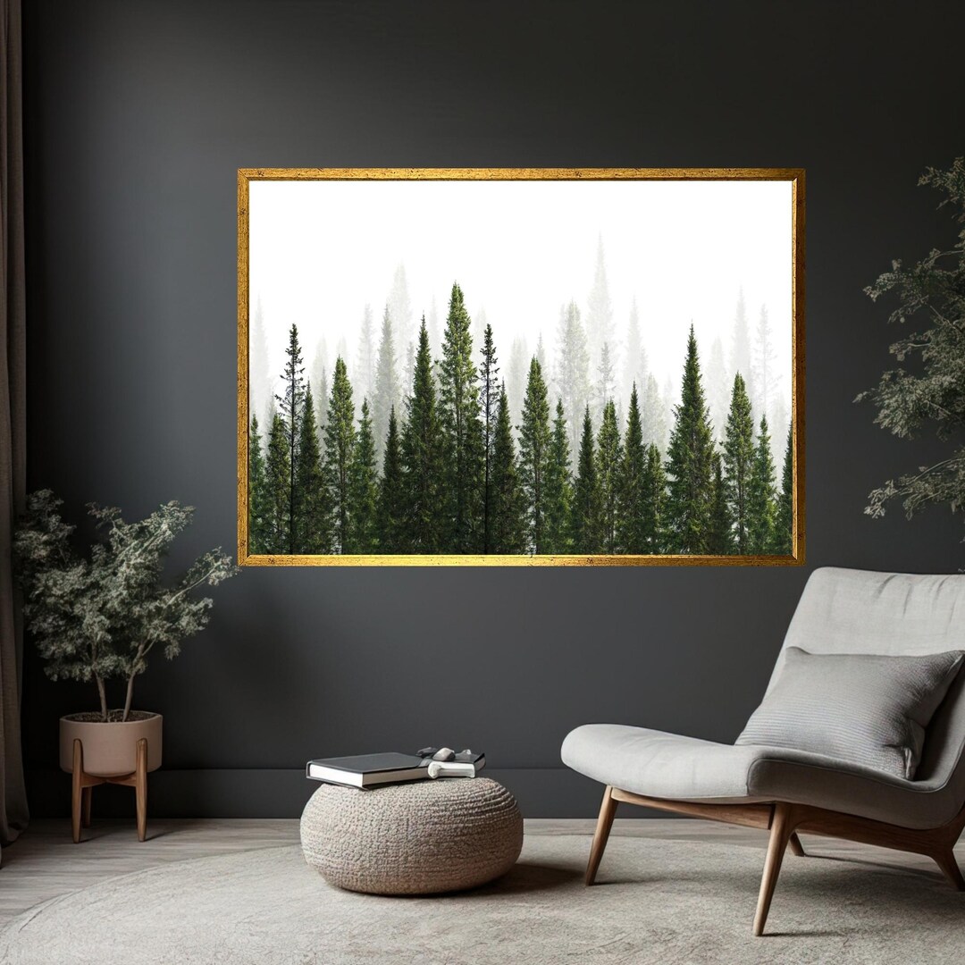 Forest Nature Landscape Tree Wall Art Canvas Wall Art Print Design ...