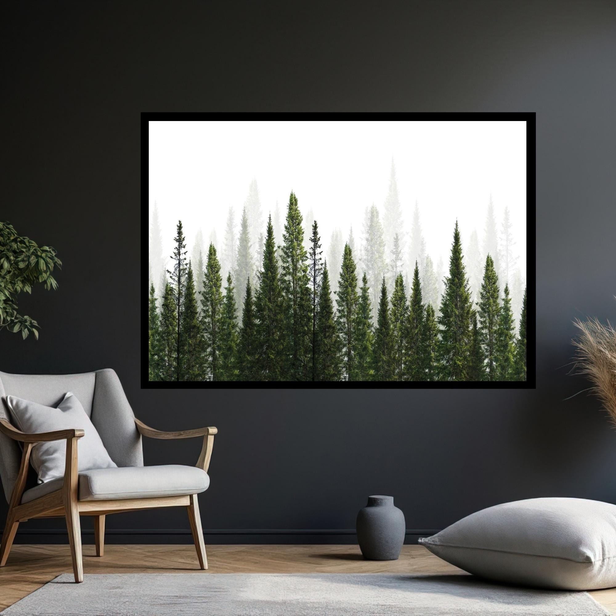 Forest Nature Landscape Tree Wall Art Canvas Wall Art Print Design ...