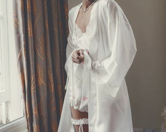 Silk Robe, Personalised Silk Robe, Silk lingerie, Silk Anniversary, Monogram Lingerie, Personalised Lingerie, Personalised Bride Gift