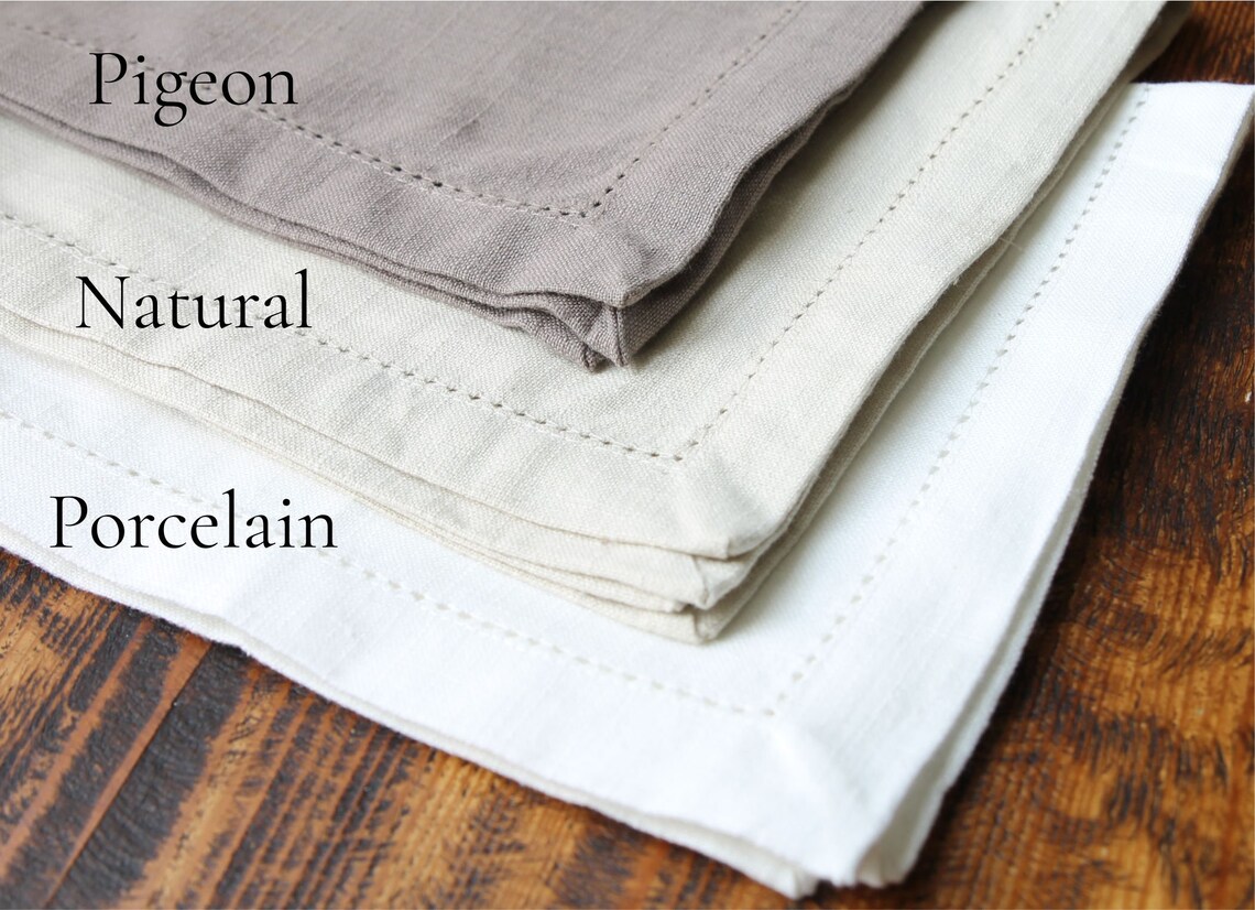 Cotton Hemstitch Napkins Monogram Napkins Stag Napkins Stag Etsy UK