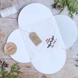 Personalised Grandma Gift, Grandma Gift Idea, Personalised Christmas Grandma Gift, Handkerchief Grandma Christmas Gift In Gift Box image 2