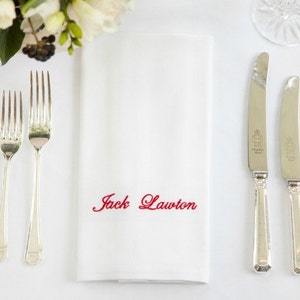 Personalised Napkins - Cotton Napkin, Custom Cloth Napkins, 2nd Wedding Annivesary, Personalised Wedding, Christmas Napkins