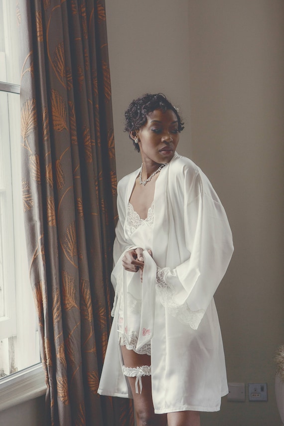 personalised silk robe