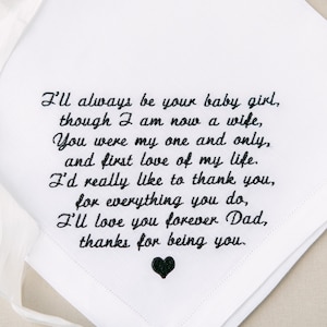 Personalised Linen Hankie - Personalised Handkerchief - Father of the Bride Gift - Father of the Groom Gift - Groom Gift Idea - In Gift Box