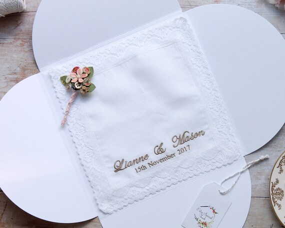 Personalised clearance lace handkerchief