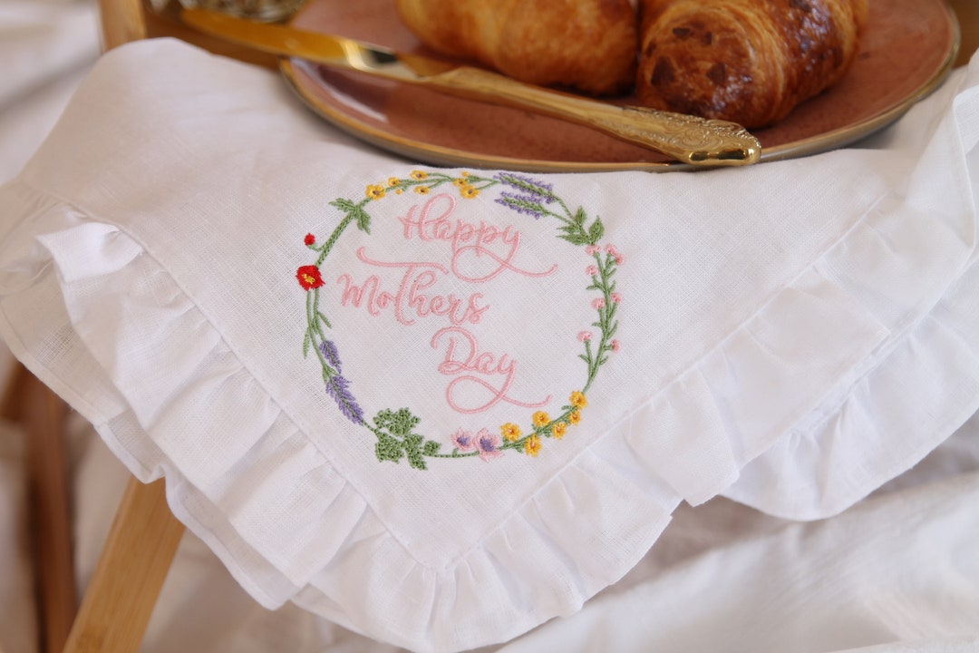 Mothers Day Napkin Mothers Day Gift Breakfast in Bed Tray Etsy