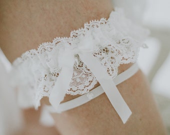 Dorothea - Personalised Lace Garter, Luxury Garter, Lace Garter, Bespoke Garter, Sixpence Garter, Personalised Garter, Silk Garter,