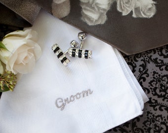 Personalised Men's Cotton Hankie - Groom Gift Idea - Personalised Groom Gift - Personalised Handkerchief - Standard Hankie in Gift Box