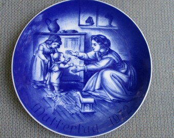 1972 Mothers Day Muttertag Plate Bareuther Richter Ludwig Richter Dresden