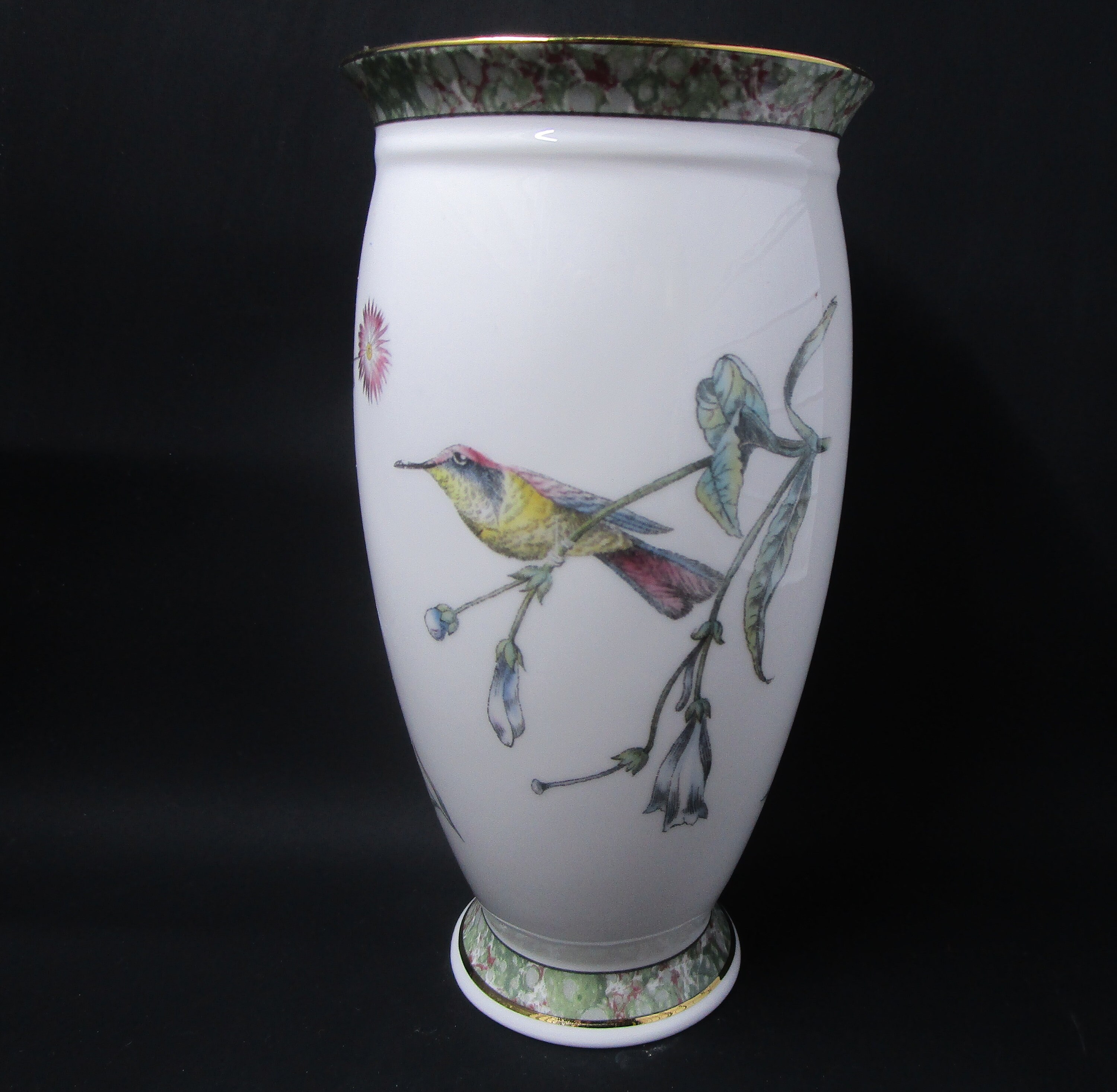 Vintage Wedgwood Humming Birds Vase 1991 Bone China England 6