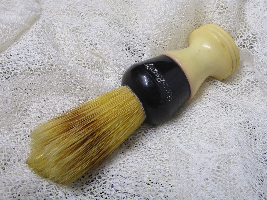 Vintage Shaving Brush Ever Ready 100 Brand Black White Bakelight Etsy