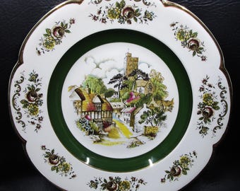 ASCOT Pattern Plate Wood & Sons 10 1/2" Display Plate Made in England Backstamp Wall Grouping Plate Cottage Decor