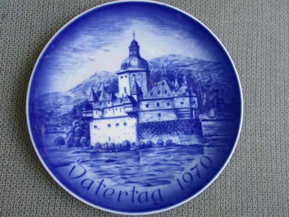 Father's Day 1970 Vatertag Plate Castle Pfatz Bareuther Bavaria Germany