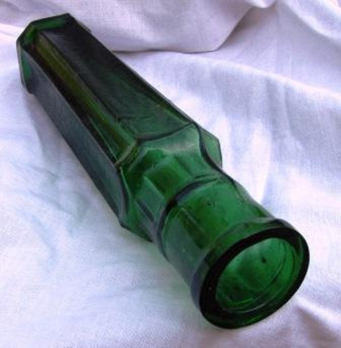 Antique Small Emerald Green Capers Bottle Etsy