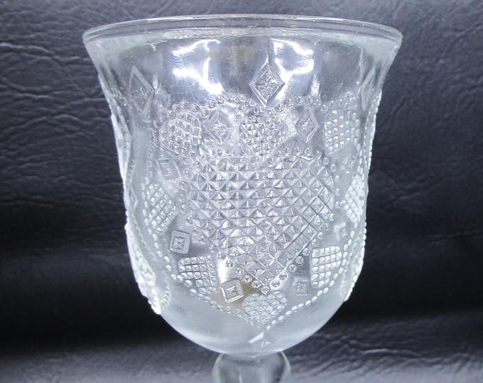 Featured listing image: Avon Fostoria "Hearts and Diamonds" Loving Cup Goble with Candle 1978 Avon Exclusive
