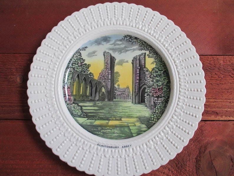 Glastonbury Abbey Plate Royal Cauldon Souvenir Massachusetts Etsy