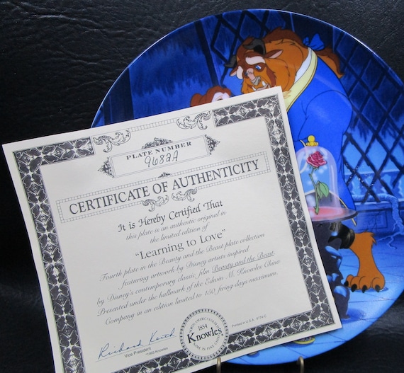 Learning to Love Beauty & the Beast Plate #9682A Knowles Walt