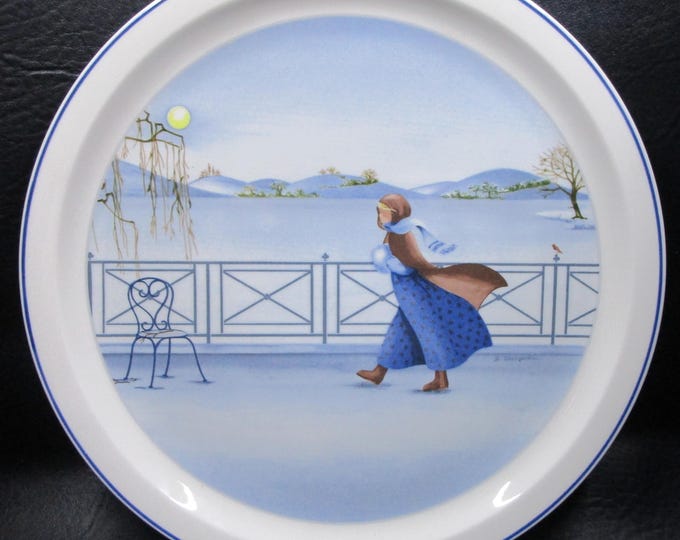 Featured listing image: Villeroy & Boch "Romantic Seasons - L'Hiver" (Winter) Gerard Laplau #4 in Series Decorative Plate 1989 - 1991