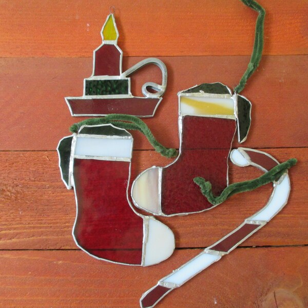 Leaded Glass Ornaments Etsy