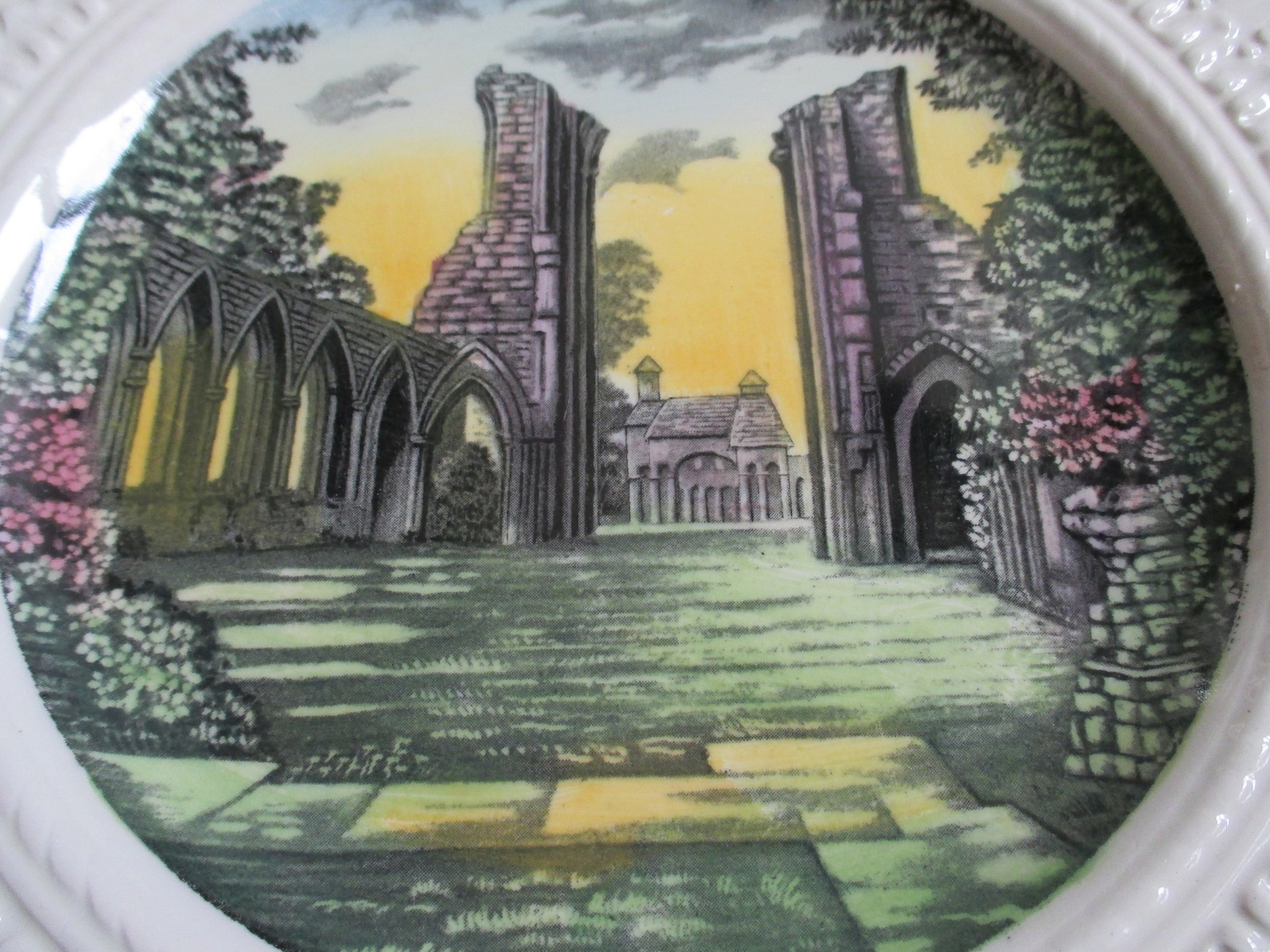 Glastonbury Abbey Plate Royal Cauldon Souvenir Massachusetts Etsy
