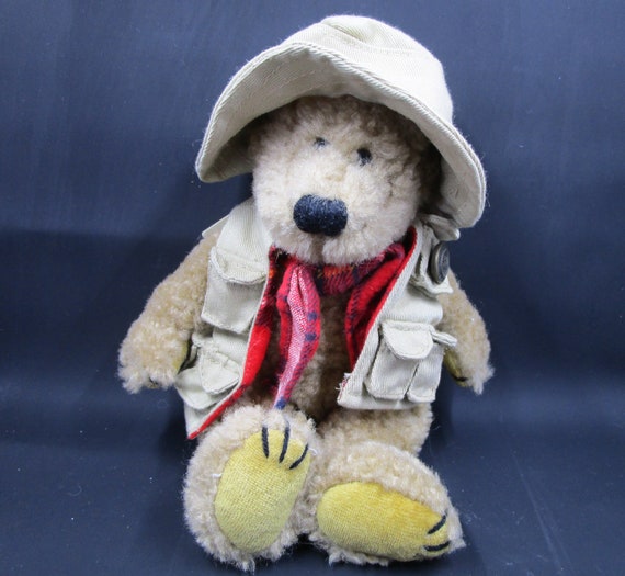 Boyds Bears Plush Bear Khaki Vest and Hat, With Tag - Etsy