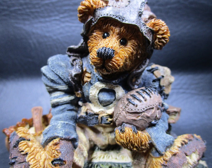 Featured listing image: Boyds Bears "Knute and the Gridiron" Figurine Item 2245 Issued 1994