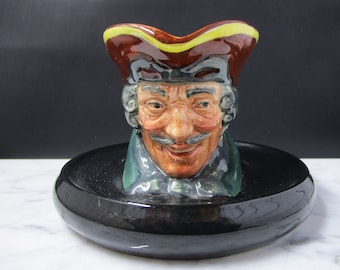 Ashtray Royal Doulton Toby "Dick Turpin" #8135, Collectible Tobacciana, Pub Decor