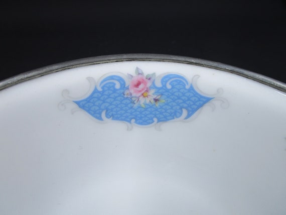 Chanill Paris Limoges Bowl Pewter Rim 6