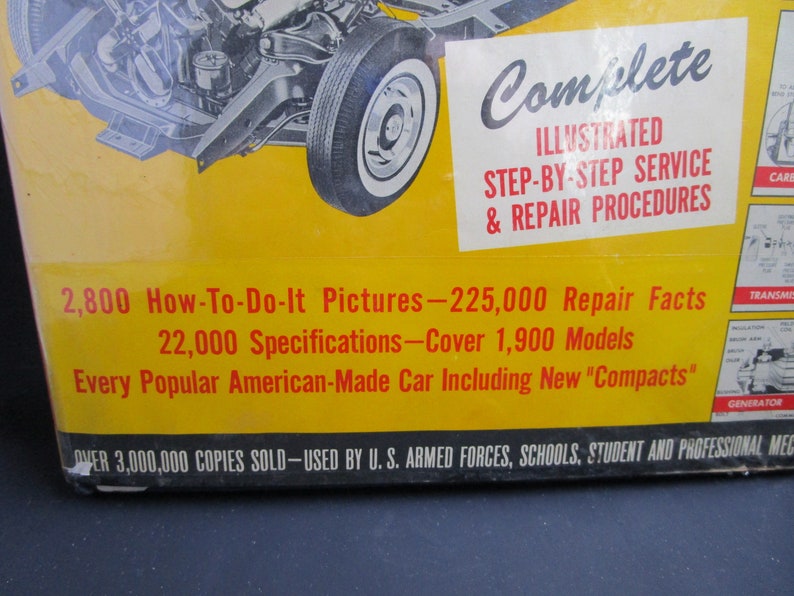 Motors Auto Repair Manual 1960 23rd Edition Covers All Cars Etsy
