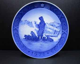 1978 Christmas Plate "Greenland Scenery" Kai Lang Royal Copenhagen