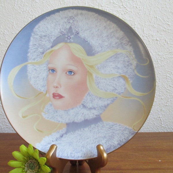1978 Hutschenreuther Germany Prinzessin Schneeflocke Princess Snowflake Plate, Delores Valenza Design Plate in Limited Edition