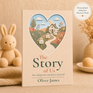 Personalized Adoption Story Book, Guided Adoption Memory Journal for Adoptive Parents, Adoption Day Gift, Custom Baby Story Keepsake