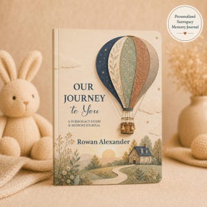 Personalized Surrogacy Story & Memory Journal, Guided Keepsake Book for Intended Parents